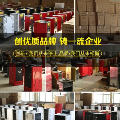 2025新款生物颗粒取暖炉家用木材颗粒两用采暖炉室内无烟采暖炉子