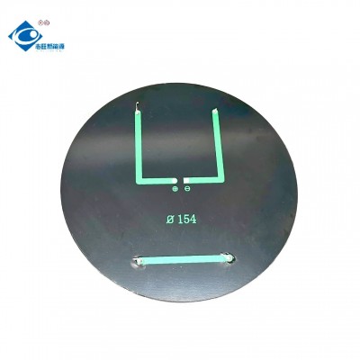 志旺新能源 圆形154单晶硅PET磨砂光伏板6V 草坪灯用太阳能板1.8W