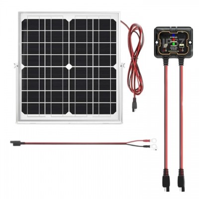25W18V车船用防亏电太阳能光伏板太阳能板12v电瓶U形支架光伏板