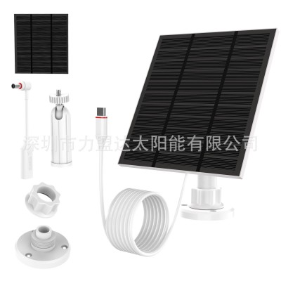 工厂现货跨境爆款5w5v太阳能板RING监控供电光伏板可配套贴标发货