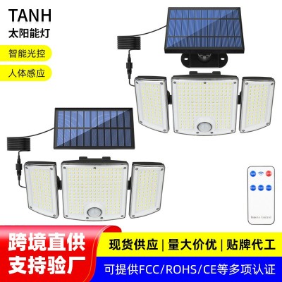 定制太阳能灯LED人体感应户外防水路灯花园走廊壁灯照明庭院灯