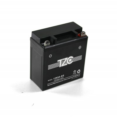 TZC12N5BS摩托车电池12V5AH弯梁车110专用电瓶铅酸轻型蓄电池