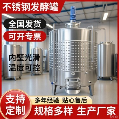发酵罐搅拌罐 加热反应釜 发酵罐制冷罐果酒发酵罐酵素发酵乳化罐