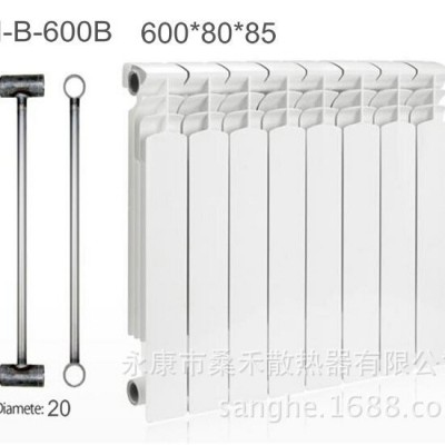 工程压铸铝双金属散热器钢铝暖气片UR7002-600-B-600B 80*85