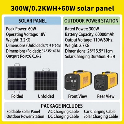 110V US Spec Solar Generator System，Portable Power Stat ion