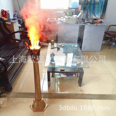 廊道电子火焰灯落地火把灯立柱式仿真火炬路灯酒吧火焰柱雾化壁炉