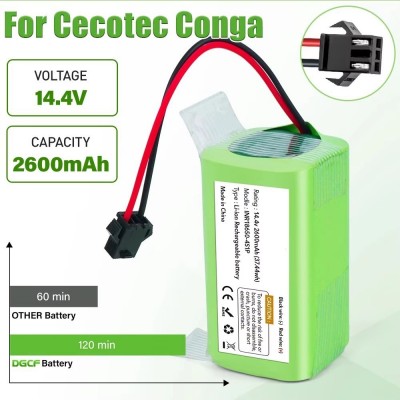 14.4V锂电池组适用科沃斯扫地机器人18650电池3000mAh14.4锂电池