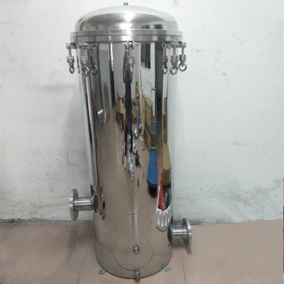 304不锈钢保安精密过滤器快开吊环式 20芯进出水口不锈钢过滤器