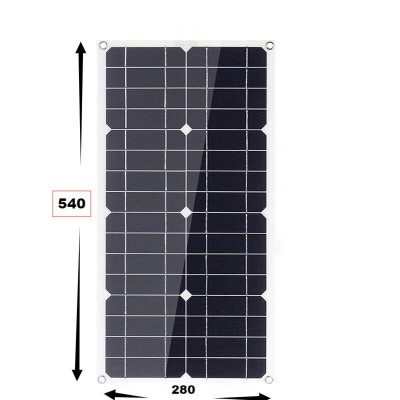 25W柔性太阳能板户外便携充电车载电池 18V光伏系统便携式