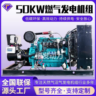 余热回收50kw燃气发电机组热电联产小型50千瓦天然气沼气发电机