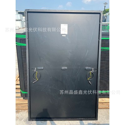 单晶400瓦全黑单面太阳能光伏板发电板电池板组件 户用 电瓶 发电