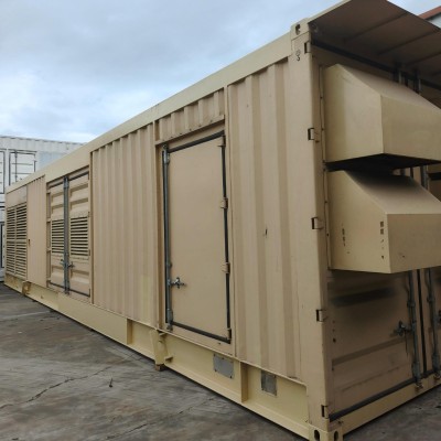 二手 集装箱式 柴油发电机组 2000KW 50hz, 10.5KV, 运行100小时