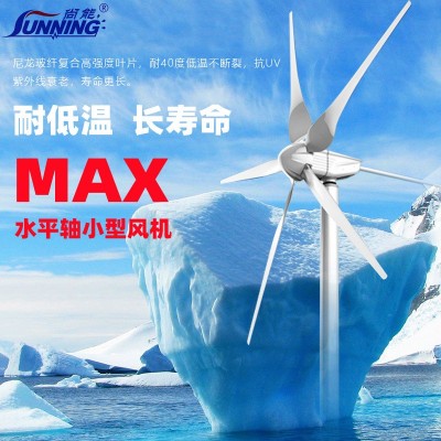 风光互补1KW永磁电机风力发电机48V小型高效离网工程用风力发电机